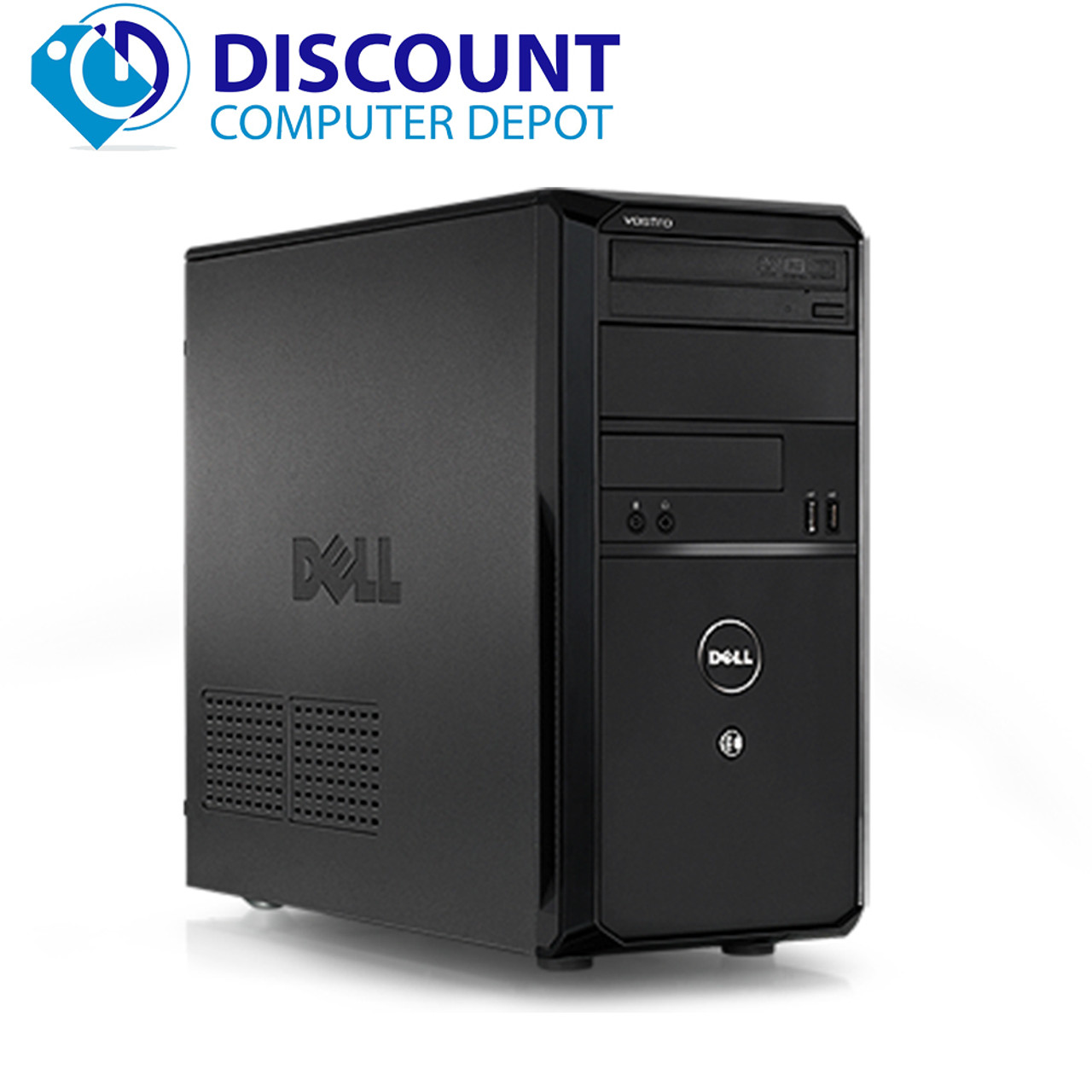 Dell Vostro 430 Tower PC Quad i5 2.67GHZ 8GB 500GB Windows 10 Pro w/2x19